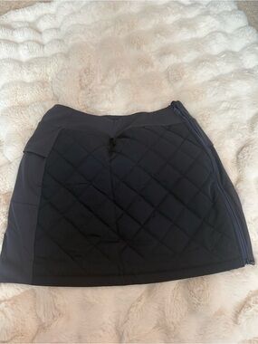 Navy Jack Smith  Quilted Mini Skirt with Side Zip
